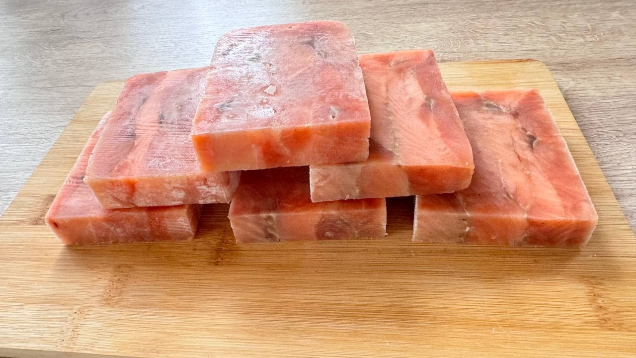 Филе кеты (кубики) б/к "Укинский лиман", упак 650гр. (1/21)